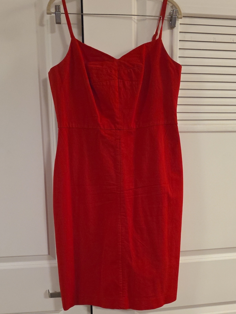 Classic Red Spaghetti Strap Sheath Dress